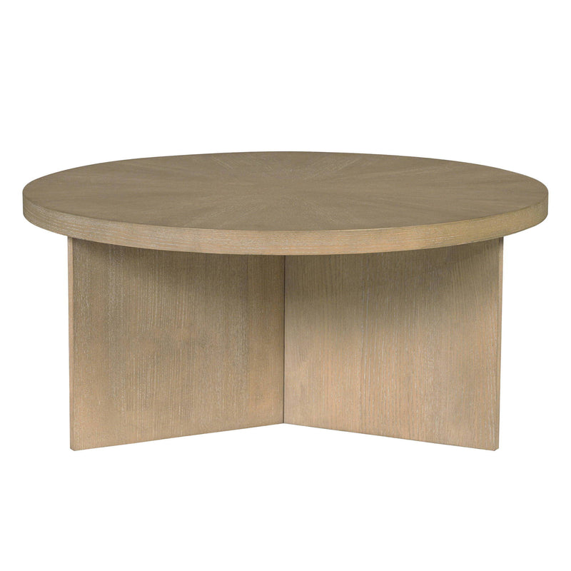 Round Coffee Table With Solid Veneer Top - R&R Furniture Gallery (Fountain Valley, CA)