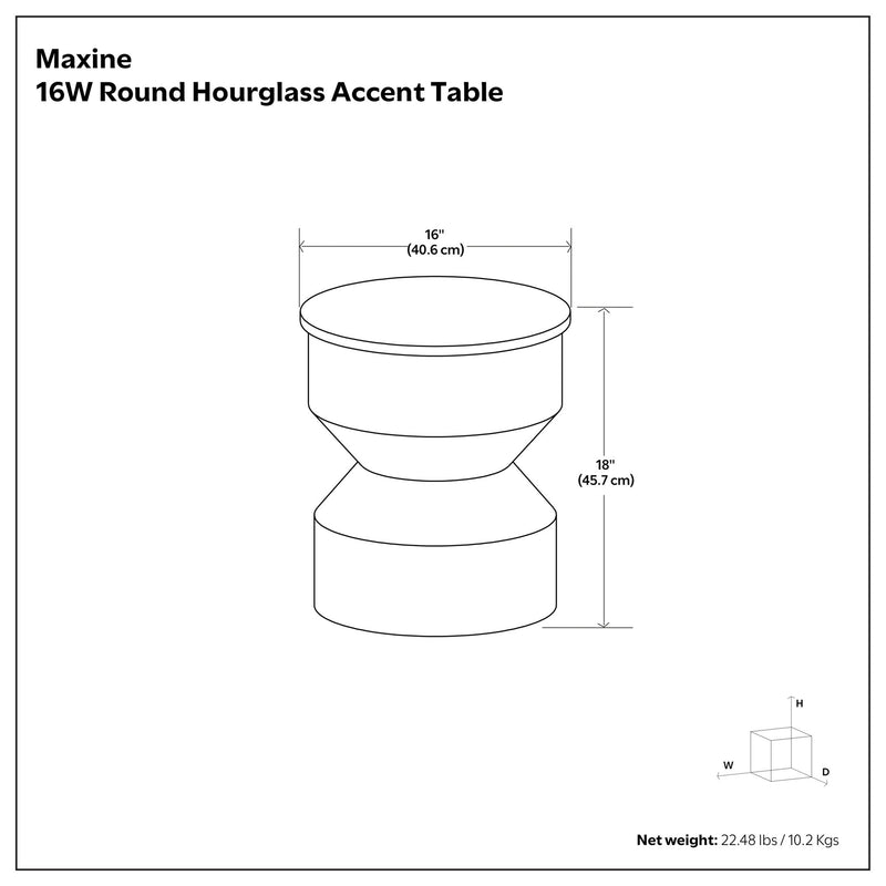 Maxine - Side Table - Black White - R&R Furniture Gallery (Fountain Valley, CA)