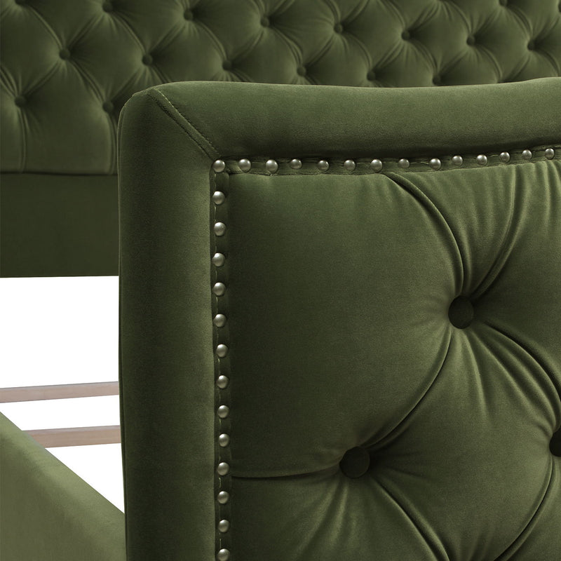 Marcella - Upholstered Shelter Headboard Bed Set - R&R Furniture Gallery (Fountain Valley, CA)