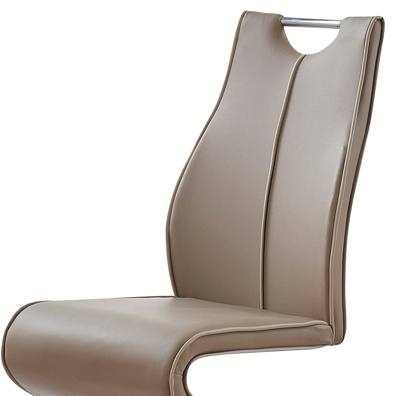 Tony - Dining Chairs (Set of 2) - Brown / Beige - R&R Furniture Gallery (Fountain Valley, CA)