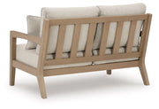 Hallow Creek - Loveseat With Cushion - Driftwood - R&R Furniture Gallery (Fountain Valley, CA)