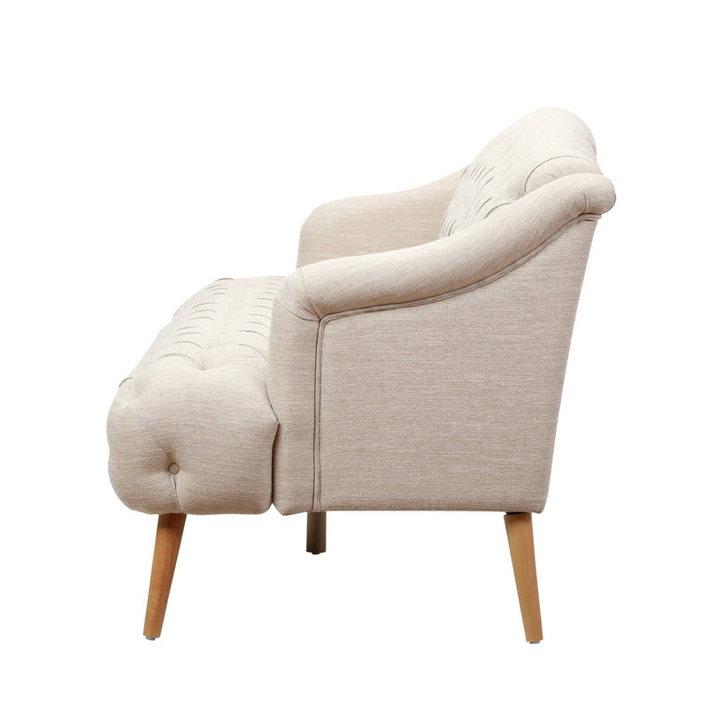Comfy 3 Seat Sofa With Wooden Legs, For Living Room And Study - R&R Furniture Gallery (Fountain Valley, CA)