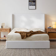 Carmen - King Size Upholstered Wingback Bed - White - R&R Furniture Gallery (Fountain Valley, CA)