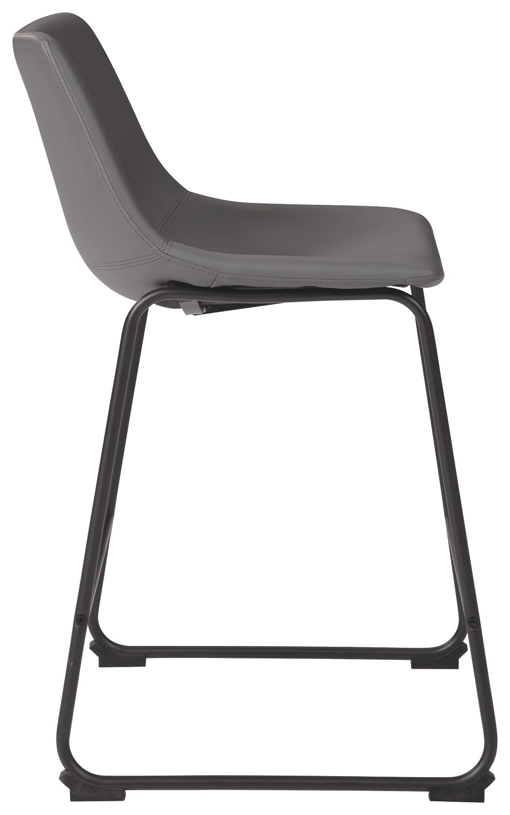Set of two Signature Design by Ashley Centiar upholstered barstools with padded seats and wooden legs for a modern dining area.