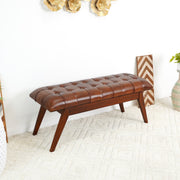 Maja - Bench - Cognac / Dark Brown - R&R Furniture Gallery (Fountain Valley, CA)