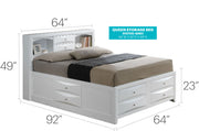 Modern Design Storage Bed With Bookcase Headboard - R&R Furniture Gallery (Fountain Valley, CA)