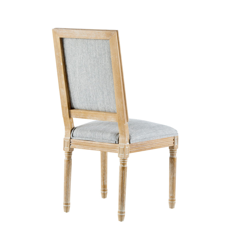French Country Style Dining Chair With Upholstered Seating And Fluted Legs - R&R Furniture Gallery (Fountain Valley, CA)