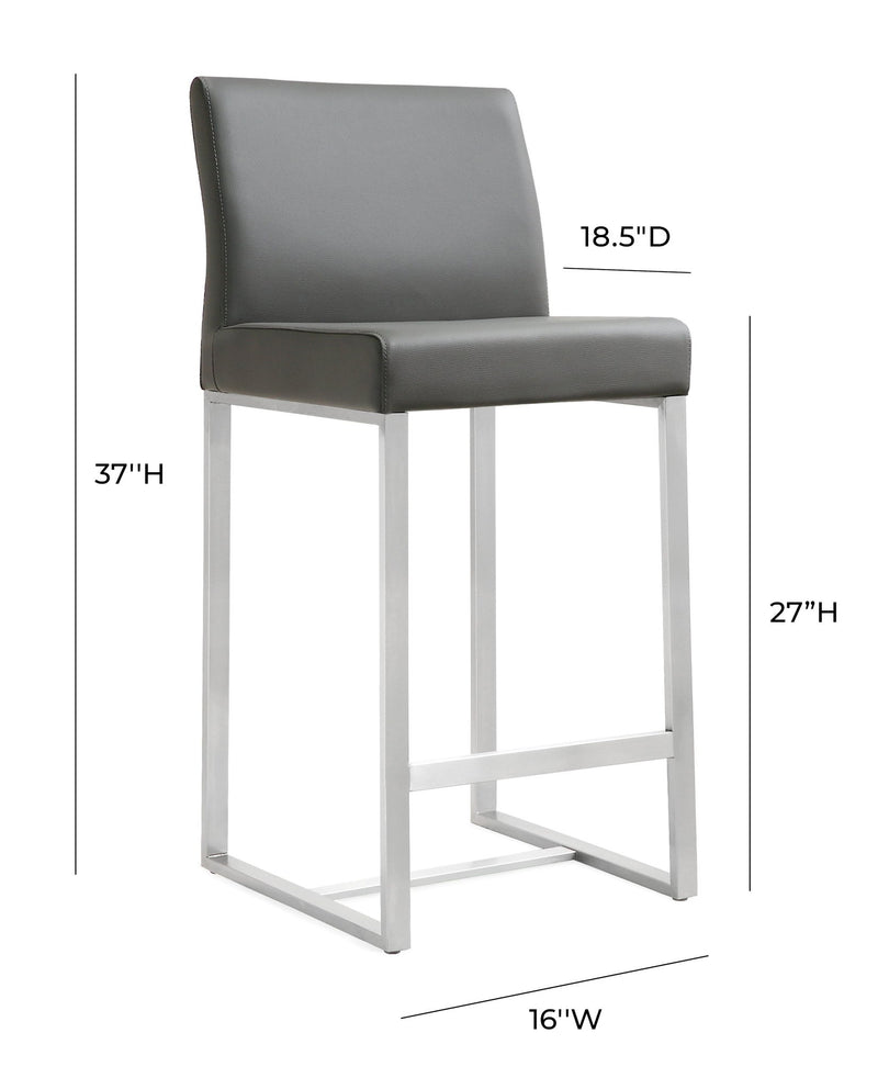 Denmark - Stainless Steel Counter Stool (Set of 2) - R&R Furniture Gallery (Fountain Valley, CA)