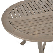 Outdoor Table With Smooth Lines, Slat Top - R&R Furniture Gallery (Fountain Valley, CA)