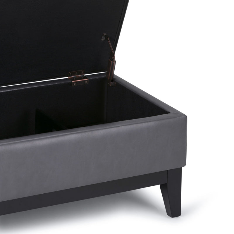 Oregon - Contemporary Storage Ottoman Bench With Tray - R&R Furniture Gallery (Fountain Valley, CA)