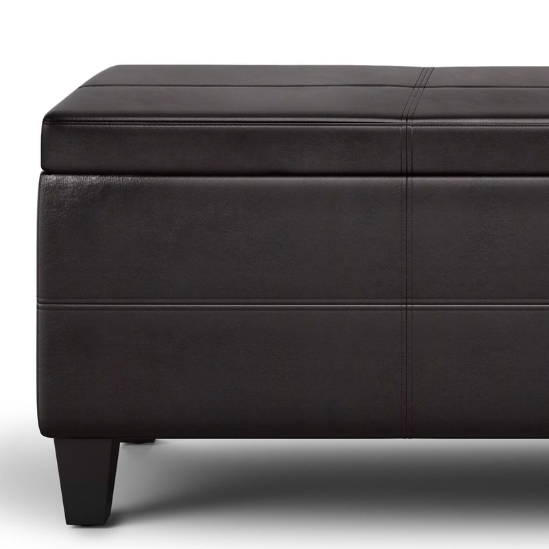 Avalon - Lift Top Rectangular Storage Ottoman - Tanners Brown - R&R Furniture Gallery (Fountain Valley, CA)