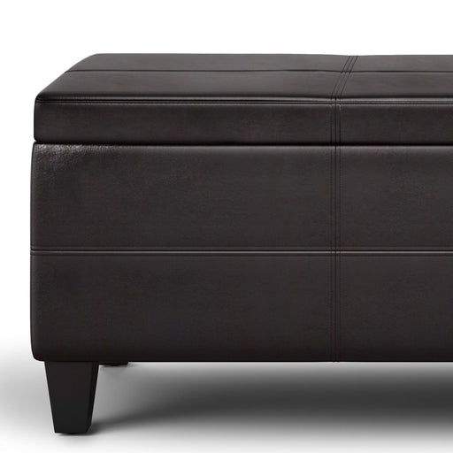 Avalon - Lift Top Rectangular Storage Ottoman - Tanners Brown - R&R Furniture Gallery (Fountain Valley, CA)