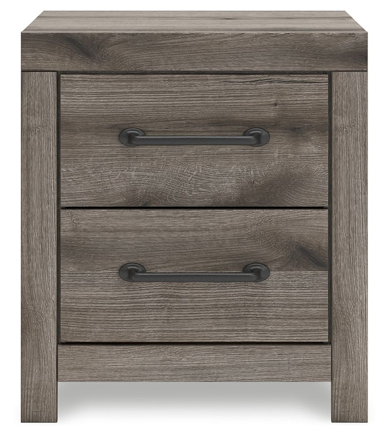 Graystorm - Two Drawer Night Stand - Brown Gray - R&R Furniture Gallery (Fountain Valley, CA)