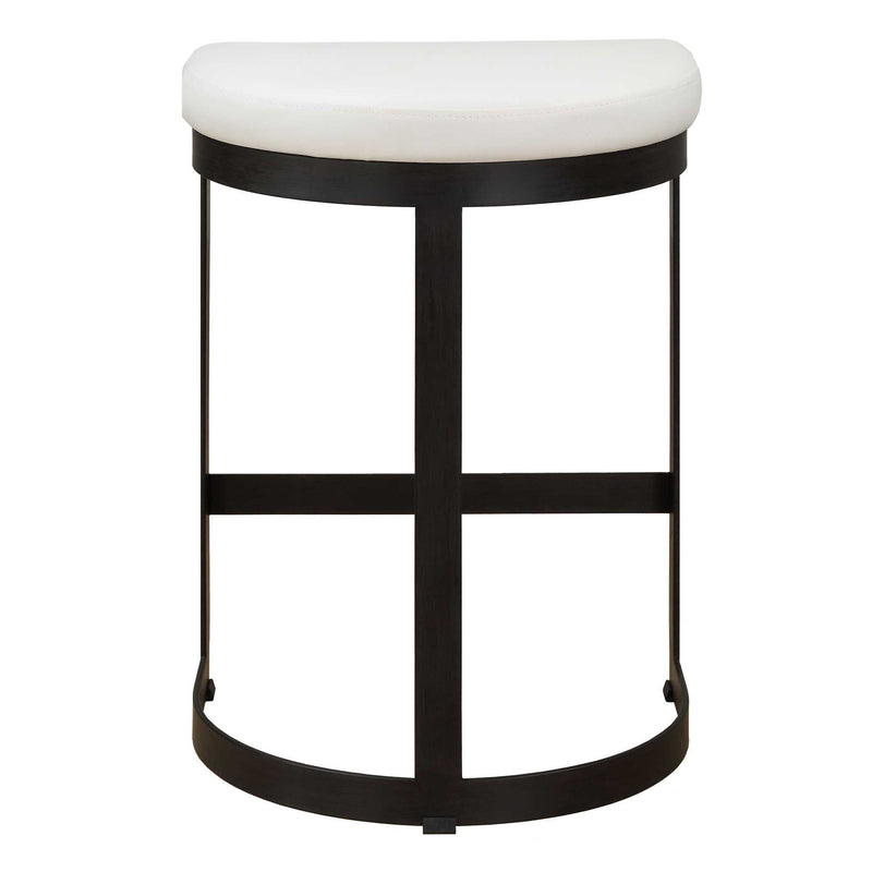 Ivanna counter stool by Uttermost, 24-27 inch height, featuring a stylish design with cushioned seat and modern wooden legs.