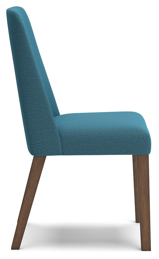Lyncott - Dining Uph Side Chair (Set of 2) - Blue / Brown - R&R Furniture Gallery (Fountain Valley, CA)