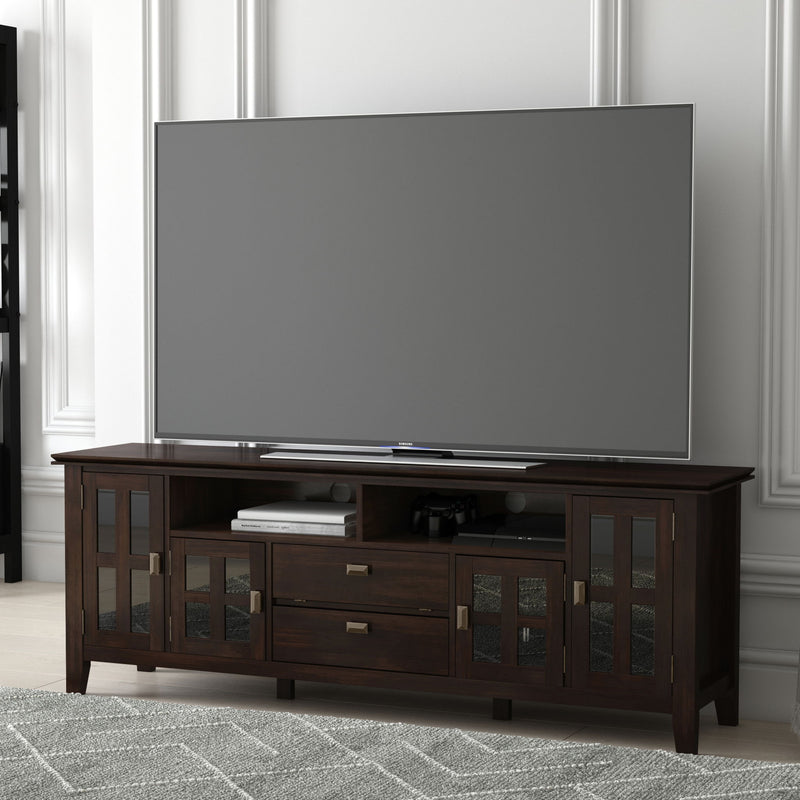 Artisan - TV Media Stand - Tobacco Brown - R&R Furniture Gallery (Fountain Valley, CA)