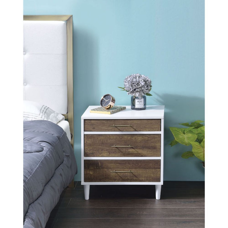 Lurel - Accent Table - White & Weathered Oak - R&R Furniture Gallery (Fountain Valley, CA)