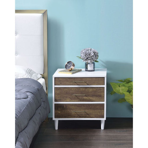 Lurel - Accent Table - White & Weathered Oak - R&R Furniture Gallery (Fountain Valley, CA)