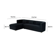 Callie - Velvet Sectional - LAF - R&R Furniture Gallery (Fountain Valley, CA)