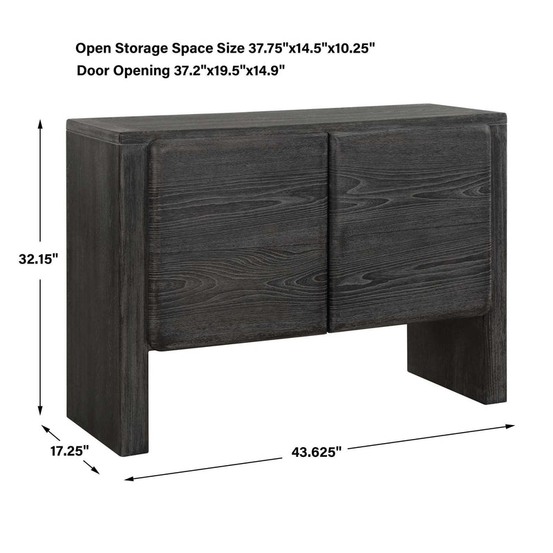 Bierk - 2 Door Cabinet - Dark Stain