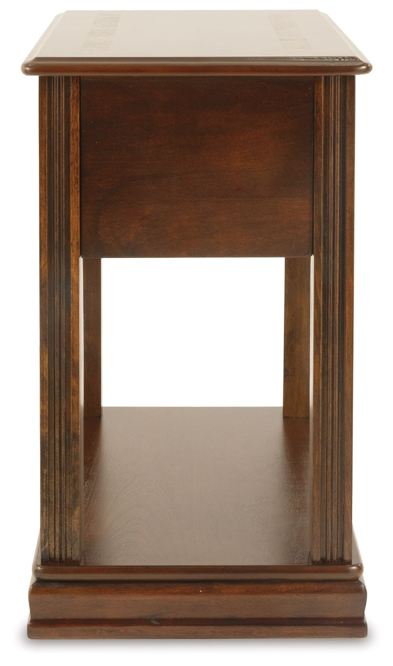Breegin - Chair Side End Table - Removable Tray - Brown - R&R Furniture Gallery (Fountain Valley, CA)