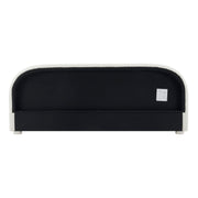 Upholstered Simple Modern Bedroom Bed With Curved Headboard - R&R Furniture Gallery (Fountain Valley, CA)