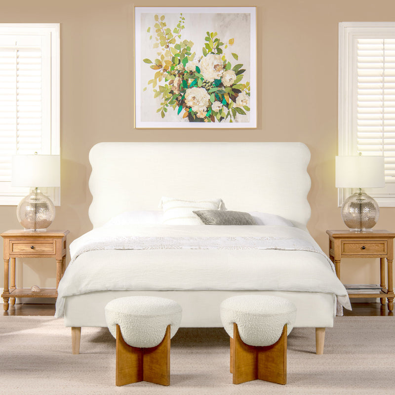 Stockholm - Modern Wavy Headboard Platform Bed - R&R Furniture Gallery (Fountain Valley, CA)