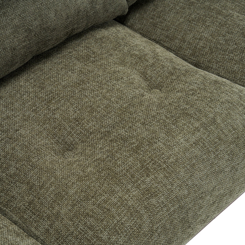 Noble House modern upholstered 3-seater sofa with tufted design, perfect for living room decor and comfortable seating.