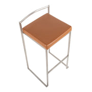 Lumi Source Fuji contemporary stackable barstool set with sleek modern design and wooden accents, perfect for kitchen or bar area.