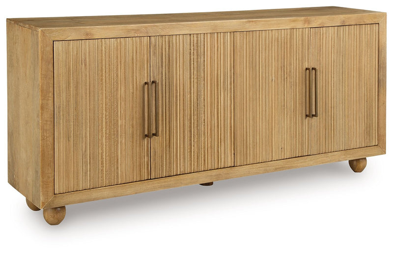 Niam - Accent Cabinet - Light Antique Beige - R&R Furniture Gallery (Fountain Valley, CA)