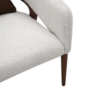 Houston - Accent Chair - Pebble / Walnut - R&R Furniture Gallery (Fountain Valley, CA)