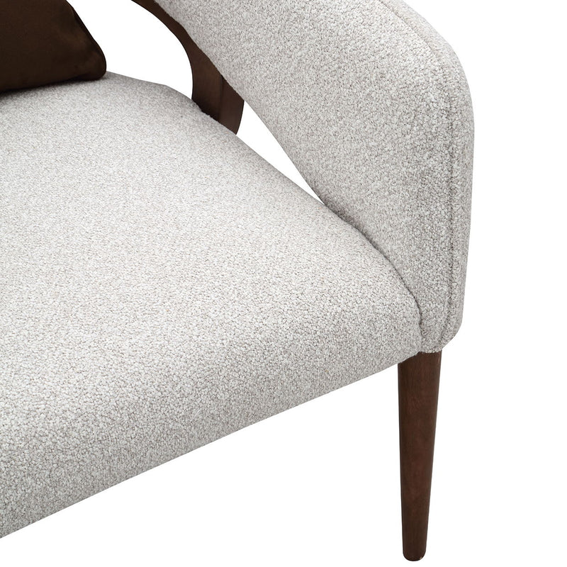 Houston - Accent Chair - Pebble / Walnut - R&R Furniture Gallery (Fountain Valley, CA)