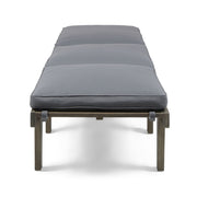 Noble House Ariana wood chaise lounge with cushion, featuring a sleek design and comfortable seating.