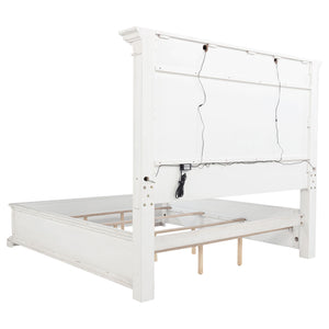 LED Light Panel Bed With Traditional Design