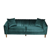Contemporary Noble House 3-seater stationary sofa with accent pillows, upholstered in neutral fabric, modern living room furniture.
