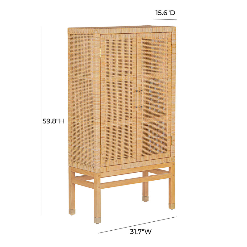 Amara - Woven Rattan Cabinet - R&R Furniture Gallery (Fountain Valley, CA)