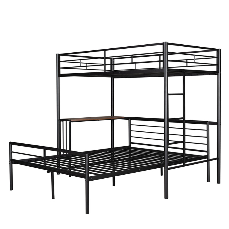 Bunk Bed With Desk, Ladder And Quality Slats For Bedroom - R&R Furniture Gallery (Fountain Valley, CA)