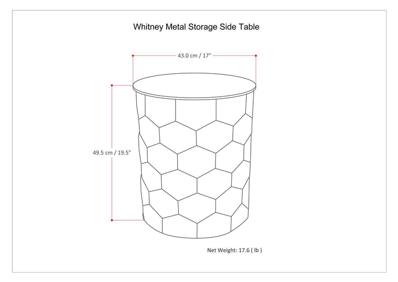 Whitney - Handcrafted Metal Storage Table - R&R Furniture Gallery (Fountain Valley, CA)