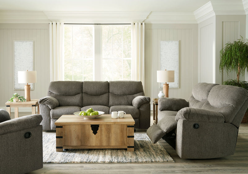 Signature Design by Ashley Alphons living room set with reclining sofas and loveseats, featuring plush cushions and modern style.