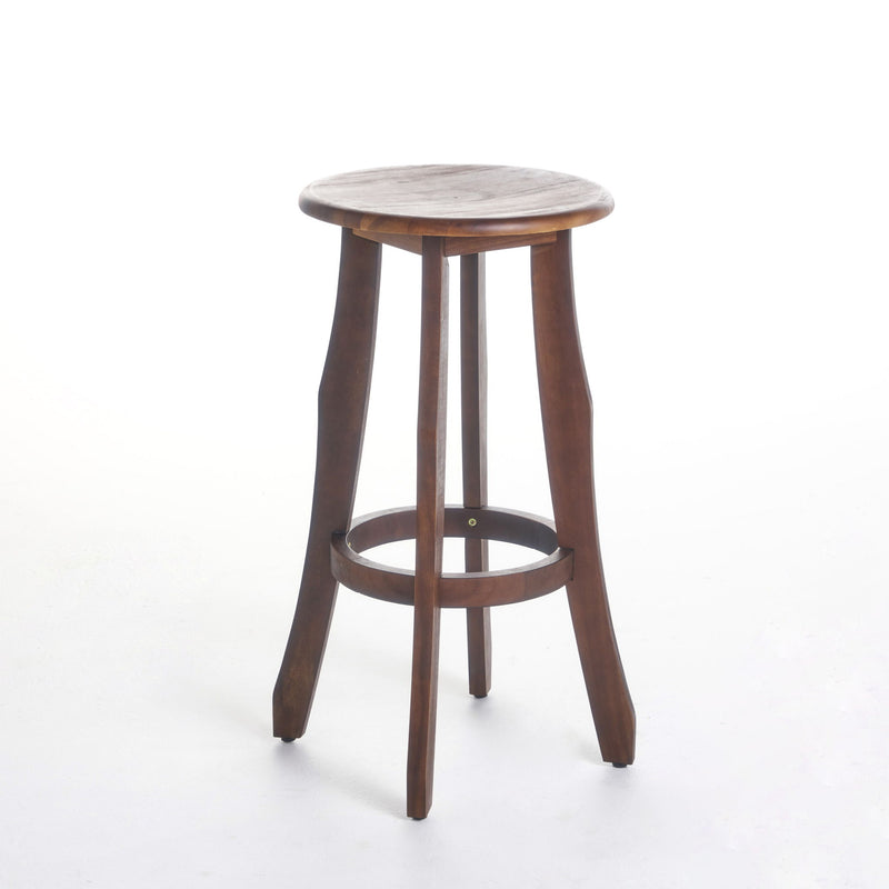 Primrose - Outdoor Acacia Wood Barstools With Foot Rest, (Set of 2) - Dark Brown - R&R Furniture Gallery (Fountain Valley, CA)