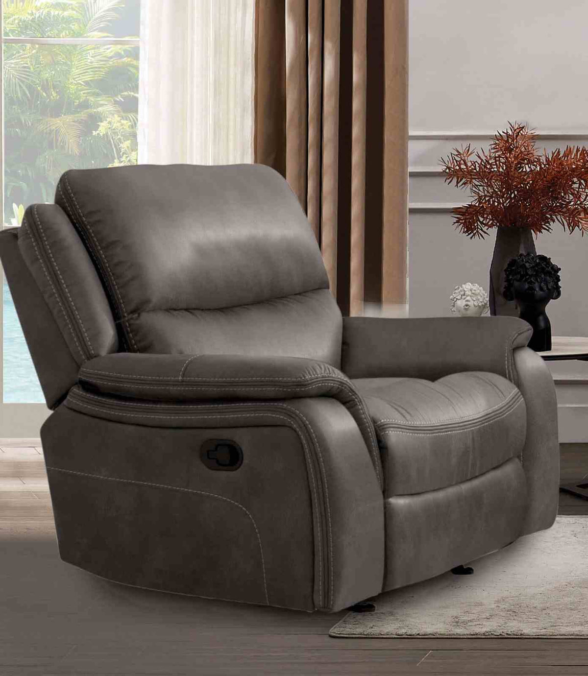 Henricus - Glider Recliner, Dark Gray