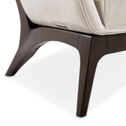 Camellia Field - Velvet Accent Chair - Beige / Dark Brown - R&R Furniture Gallery (Fountain Valley, CA)