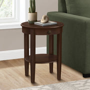 8th Street 2-tier espresso accent side table with transitional style and modern design, featuring a sleek wooden finish.