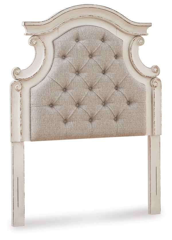 Realyn - Twin UPH Panel Headboard - Chipped White