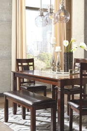 Bennox - Dining Room Table Set (Set of 6) - Brown - R&R Furniture Gallery (Fountain Valley, CA)