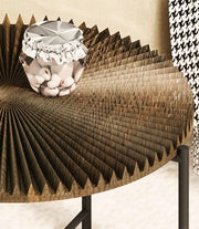 Radial - Pattern Coffee And End Table Set Waterproof Cover, Distressed Cylindrical Design (Set of 2) - R&R Furniture Gallery (Fountain Valley, CA)