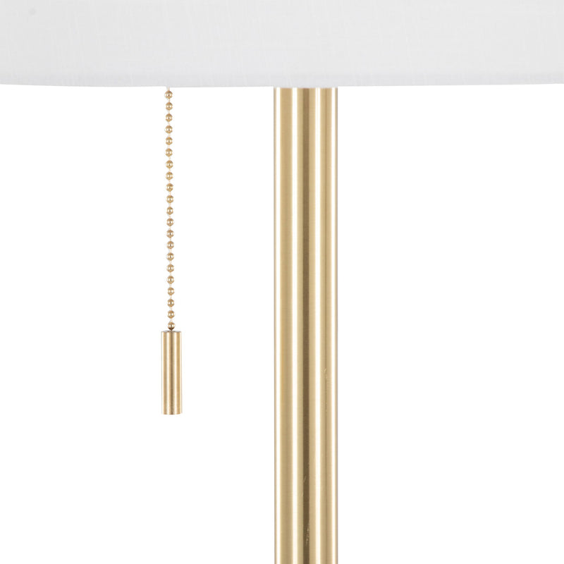 Contemporary Lumi Source Tier floor lamp with sleek design and multiple light levels, standing tall with a modern aesthetic.