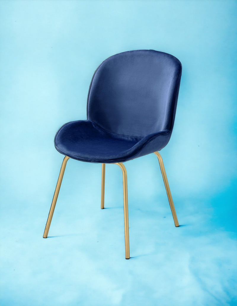 Chuchip - Side Chair (Set of 2) - Blue / Gold
