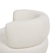 Fuji - 360 Swivel Low Barrel Back Accent Chair - Ivory White - R&R Furniture Gallery (Fountain Valley, CA)