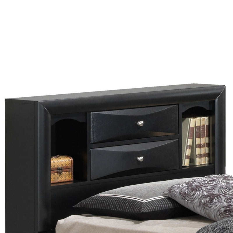 Modern Design Storage Bed With Bookcase Headboard - R&R Furniture Gallery (Fountain Valley, CA)